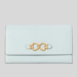 NWT Kate Spade Toujours Chain Clutch in Cloud Mist